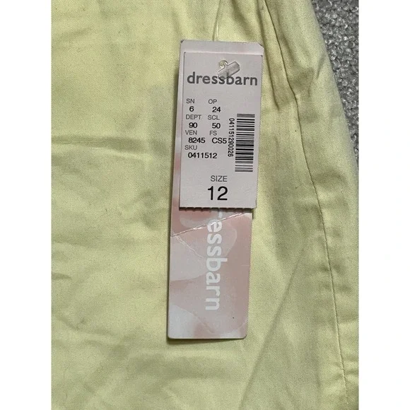 Dressbarn Woman's Capri Pants Yellow Size 12 - Picture 3 of 10